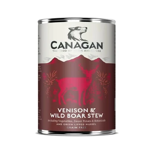 CANAGAN Venison&Wild Boar Stew, XS-XL, оленина та дикий кабан, консервований беззерновий вологий корм для цуценят та дорослих собак, (в супі), 400г