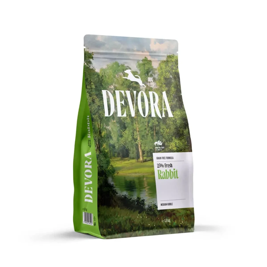 DEVORA Monoprotein, XS-XL, Кролик, однобелковый сухой корм, беззерновой, 1,5 кг: цены и характеристики