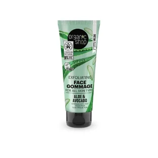 Organic Shop Гоммаж-скраб для лица для всех типов кожи с авокадо и алоэ от Organic Shop, 75 мл