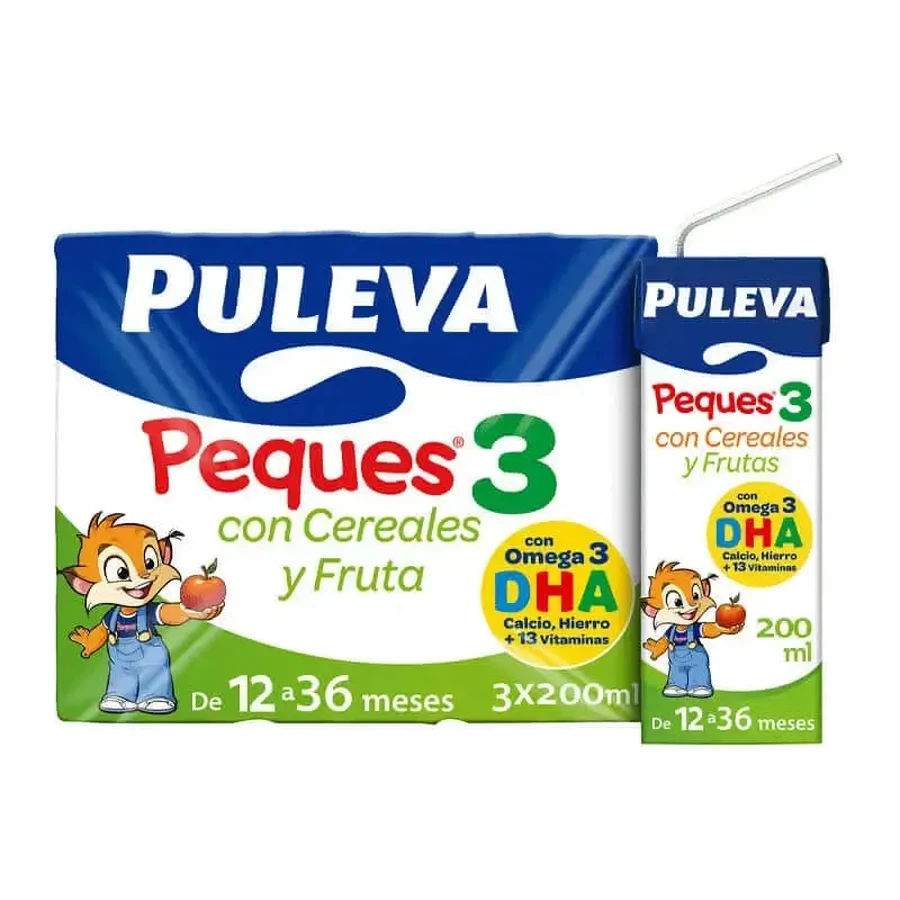 Puleva Peques 3 Рост Злаки и Фрукты 3X200 мл 10 шт.: цены и характеристики