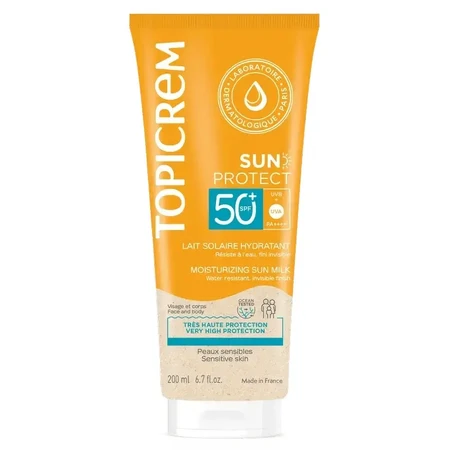 Topicrem Sun Protect Увлажняющее молочко для загара SPF 50+, 200 мл: цены и характеристики