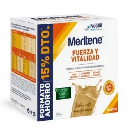 Meritene Strength and Vitality Cappuccino 30 пакетиков: цены и характеристики