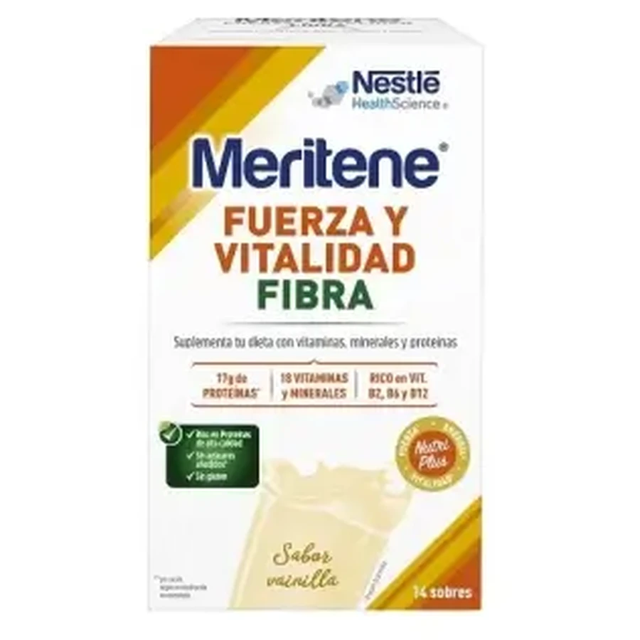 Meritene Strength & Vitality FIBRE Vanilla 14 пакетиков: цены и характеристики