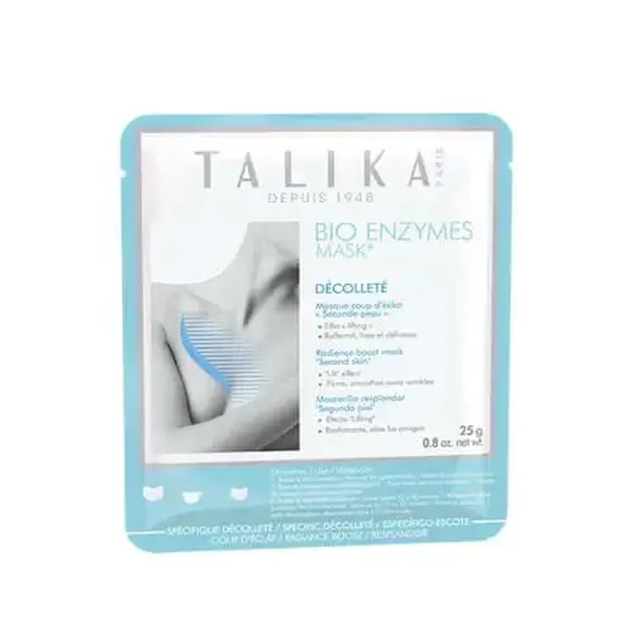 Talika Bio Enzymes Mask Сяйво для зони декольте, 25 г х 1 маска: ціни та характеристики