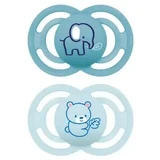 MAM Perfect Silicone Pacifier +6M Blue 2u