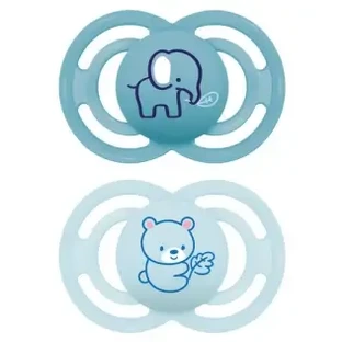 MAM Perfect Silicone Pacifier +6M Blue 2u