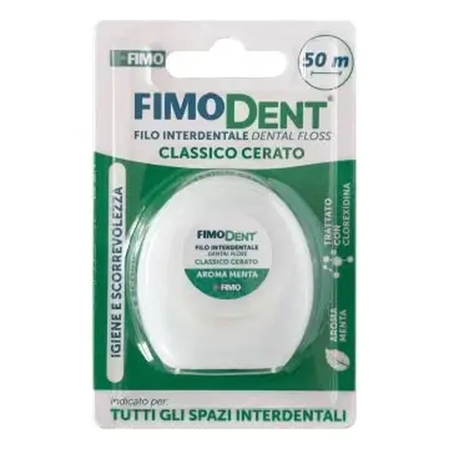 FIMODENT CLASSIC WAXED DENTAL FLOSS 50M: цены и характеристики