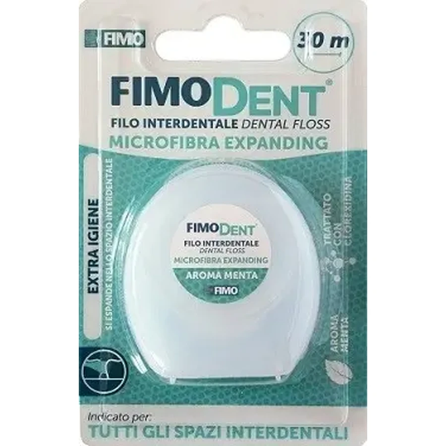 FIMODENT ЗУБНАЯ НИТЬ MICROFOBRA РАСШИРЯЮЩАЯСЯ 30М: цены и характеристики