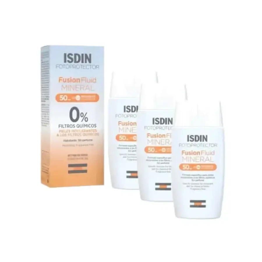 Isdin Mineral Fusion Fluid Photoprotector Mineral Fusion Fluid Spf 50+, 3X50 Ml: цены и характеристики