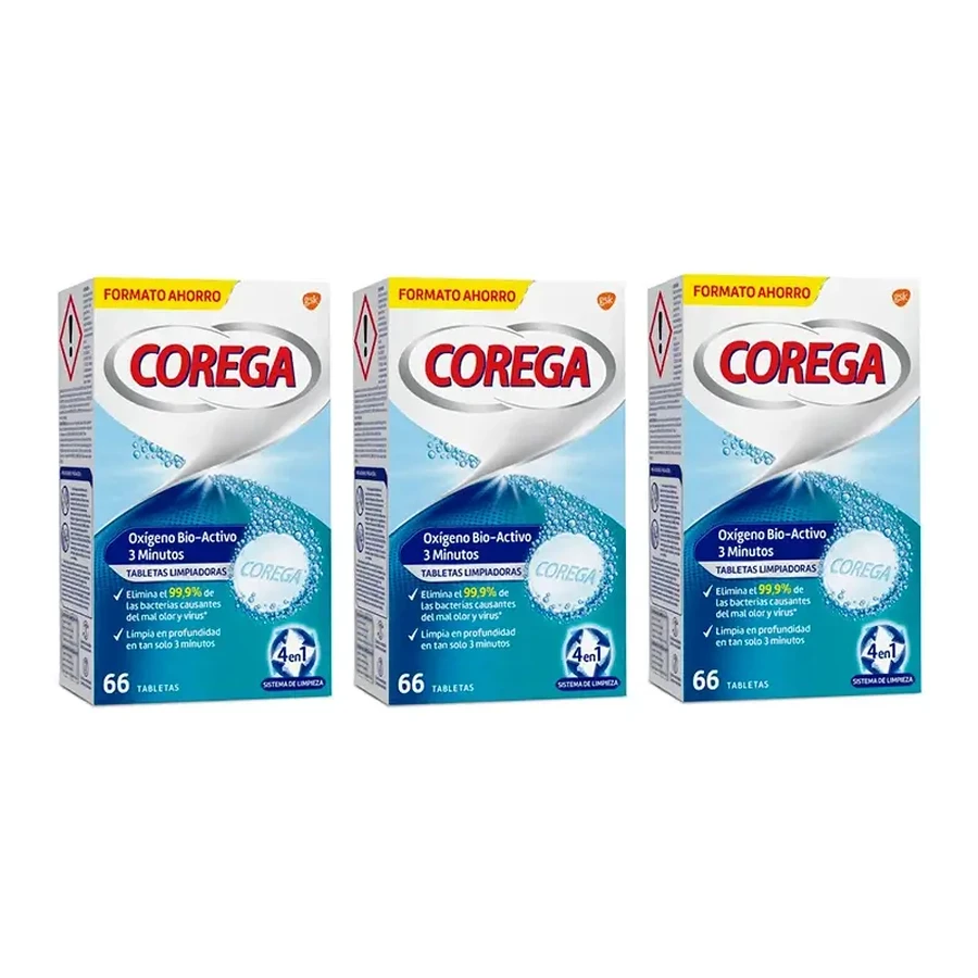Corega Triplo 3 Minute Denture Cleaner, 3 x 66 таблеток: цены и характеристики