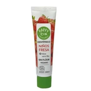 Дитяча зубна паста Happy Bio Strawberry Полуниця без фтору 50мл. Eco