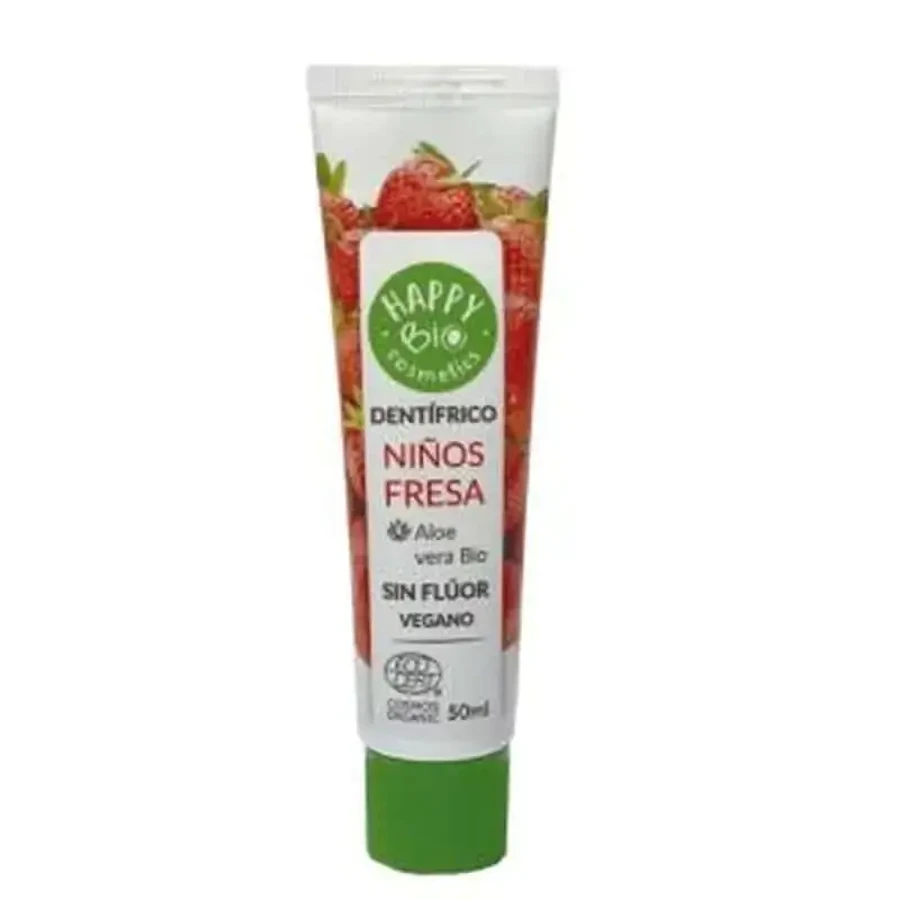 Happy Bio Strawberry Клубника Детская зубная паста без фтора 50 мл. Эко: цены и характеристики