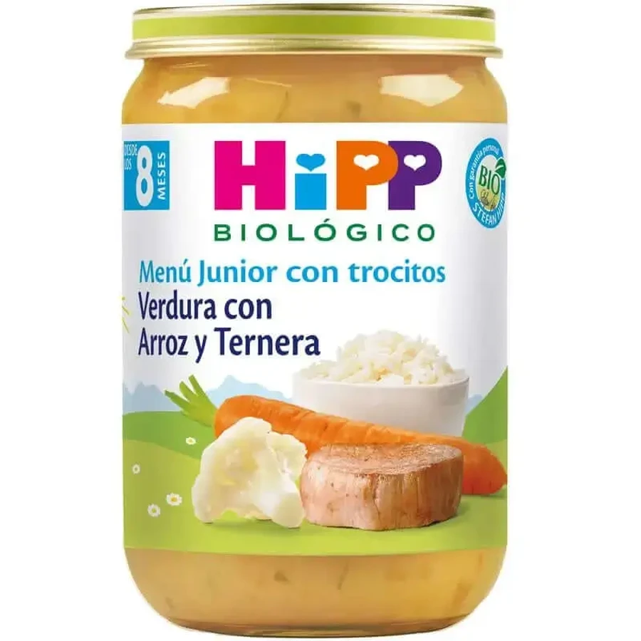 Hipp Bio Овочевий пиріг з рисом та яловичиною, 220 г: ціни та характеристики