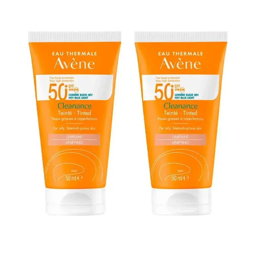 Avene Cleanance SPF 50+ тонированный щит для лица 2х50 мл: цены и характеристики