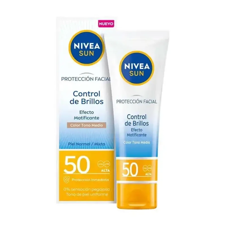 Nivea Sun Sun Protection Uv Shine Control Защита для лица со средним тоном, 50 мл: цены и характеристики