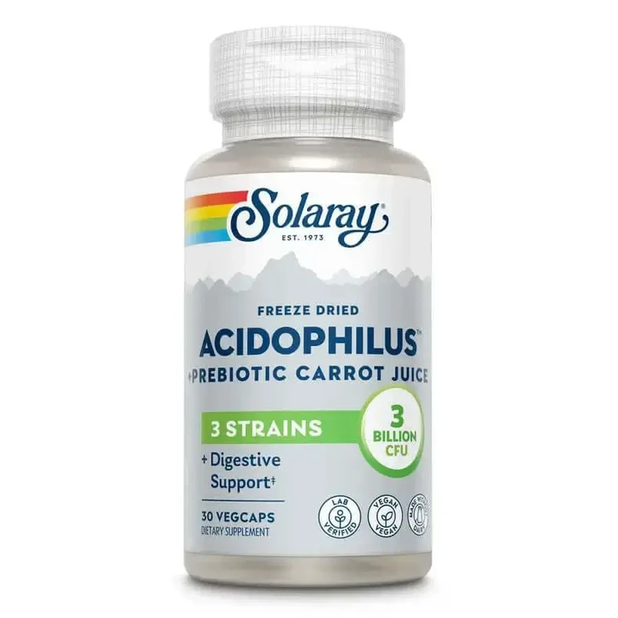 Solaray Acidophilus Plus 3 миллиарда, 30 капсул: цены и характеристики