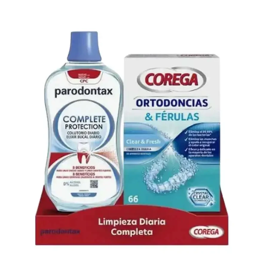Corega Parodontax Complete Daily Cleaning (полоскание рта + ортодонтическая чистка): цены и характеристики