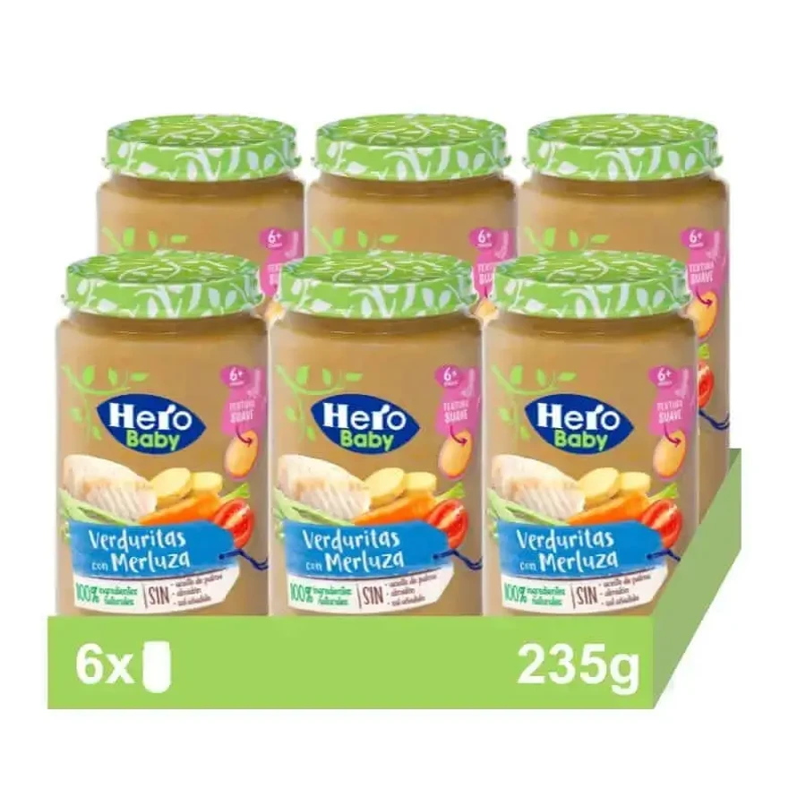 Hero Baby Pack Овочева банка з хеком, 6 х 235 г: ціни та характеристики