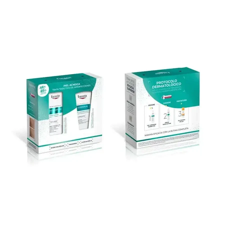 Eucerin Pack Dermopure Triple Action Serum 40Ml + Corrective Cleansing Gel 75Ml: цены и характеристики