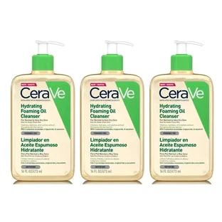 CeraVe Увлажняющее пенящееся очищающее масло, упаковка 3 x 473 мл