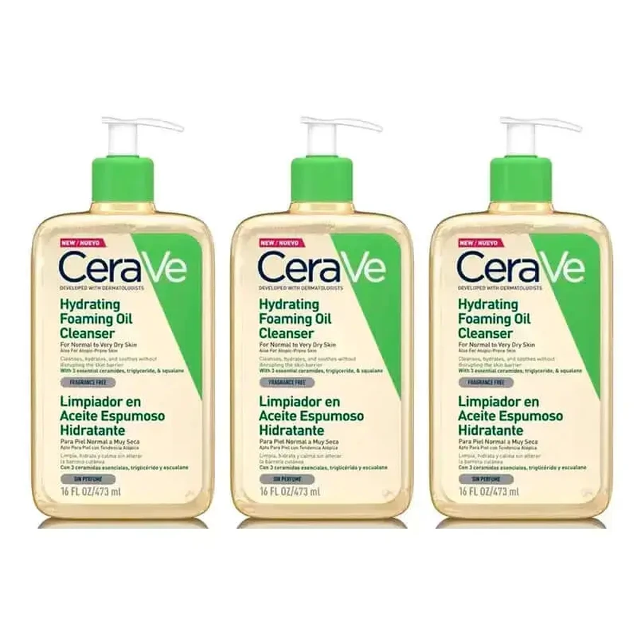 CeraVe Увлажняющее пенящееся очищающее масло, упаковка 3 x 473 мл: цены и характеристики