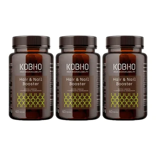 Потрійна добавка Kobho Labs з біотином та кератином, 3 х 60 капсул