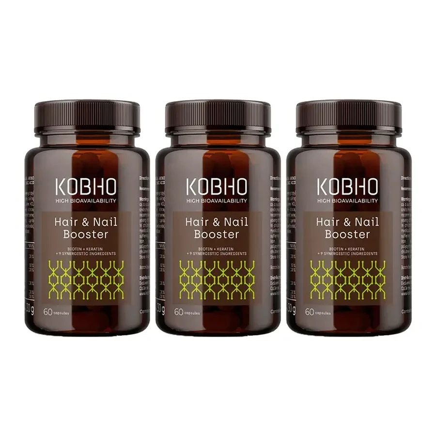 Потрійна добавка Kobho Labs з біотином та кератином, 3 х 60 капсул: ціни та характеристики