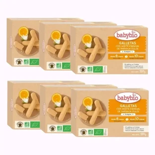 Babybio Печенье для прорезывания зубов, упаковка 6 x 120 г