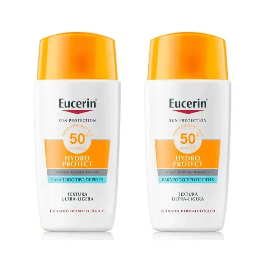 Eucerin Duplo Sun Care Гідрозахисний флюїд для обличчя Spf50+, 2 x 50 мл: ціни та характеристики