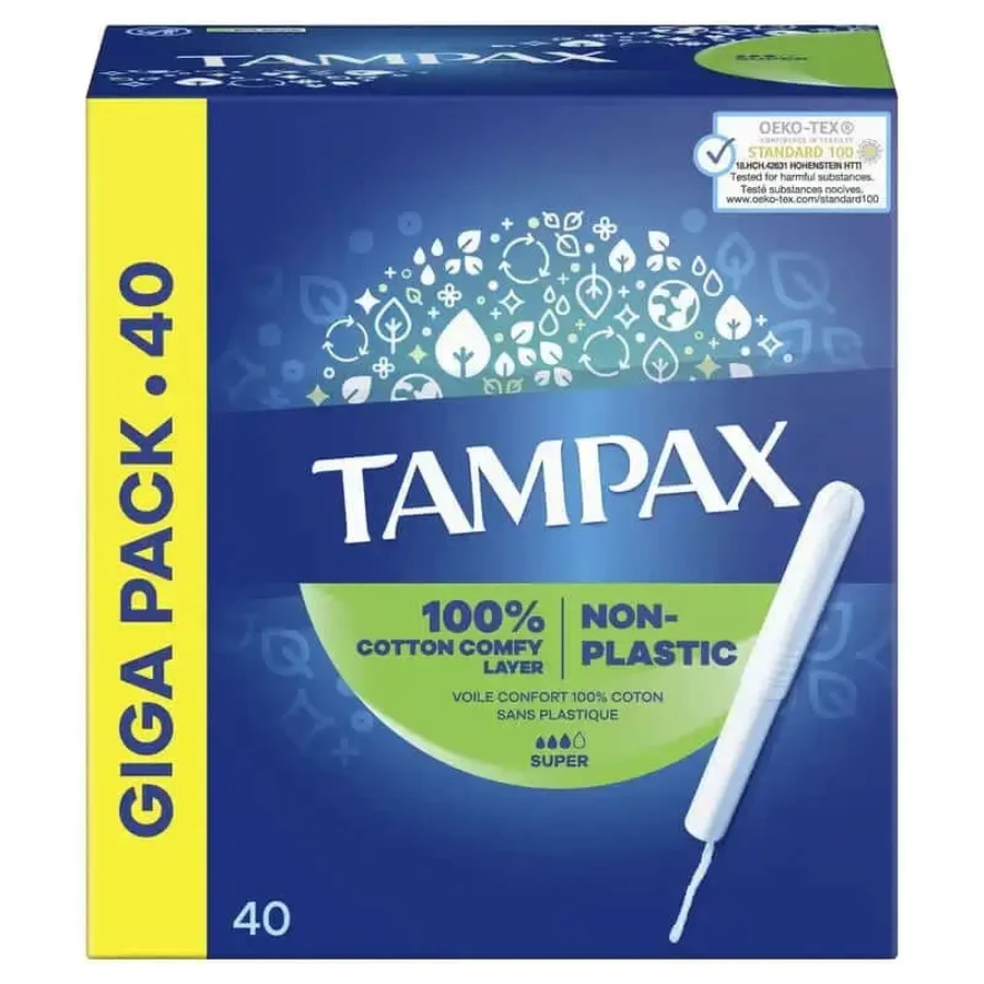 Тампоны Tampax Super с аппликатором, 40 шт.: цены и характеристики