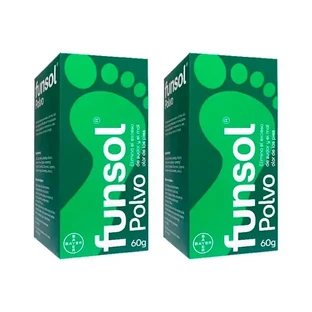 Дезодорант для ног Funsol, порошок в упаковке, 2х60 г