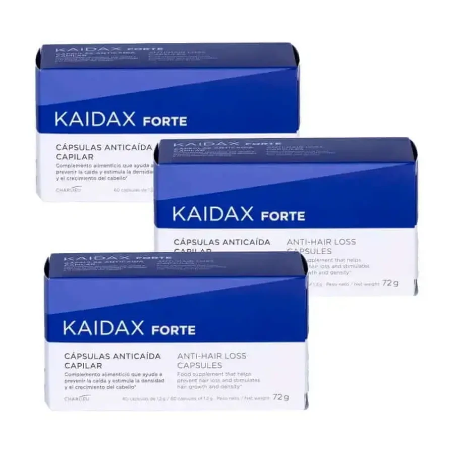 Kaidax Forte против выпадения волос, упаковка 3 x 60 капсул: цены и характеристики