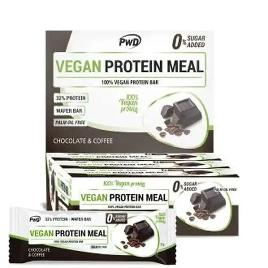 Протеиновые батончики Pwd Vegan Protein Bars Choco-Coffee 12шт.: цены и характеристики