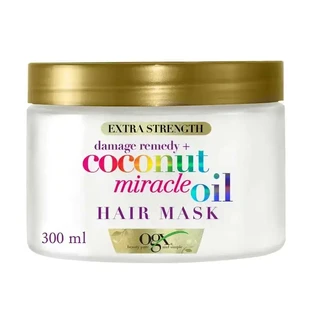 OGX Miracle Coconut Oil Hair Mask, восстанавливает и оздоравливает поврежденные и ломкие волосы, 168 г.