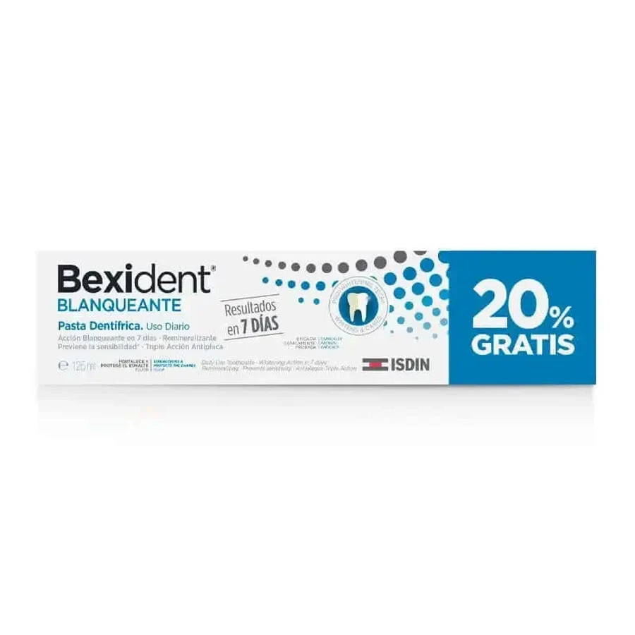 Скидка 20% на отбеливающую зубную пасту Isdin Bexident 125 мл: цены и характеристики