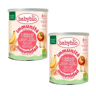 Babybio 5 злаков с фруктами, упаковка 2 x 220 грамм