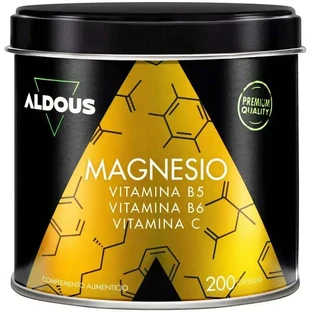 Харчова добавка Aldous Labs Магній з вітамінами С, В5 та В6, 200 капсул