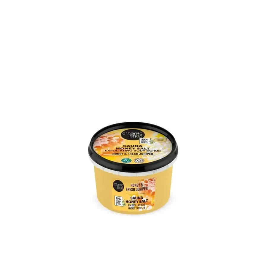Organic Shop Скраб для тіла з медовою сіллю та ялівцем з ефектом сауни, 250 мл: ціни та характеристики