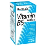 Health Aid Витамин B5 (пантотенат кальция) 690 мг, 30 таблеток