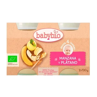 Babybio Яблоко-банан, 130 гр
