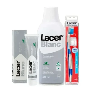 Lacer Pack Blanc (ополіскувач для порожнини рота + зубна паста + зубна щітка)