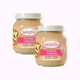 Babybio Банан и яблоко, упаковка 2 x 130 г