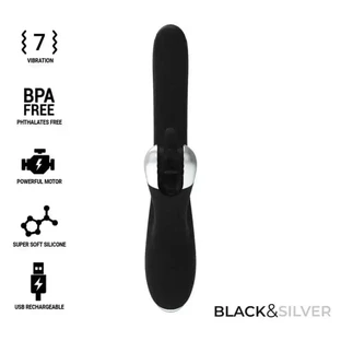 Вибромассажер Black&Silver Bunny Bunny Storm Rotation Vibe