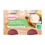Babybio Йогурт вівсяно-бананово-чорничний Babybio - 2х130г