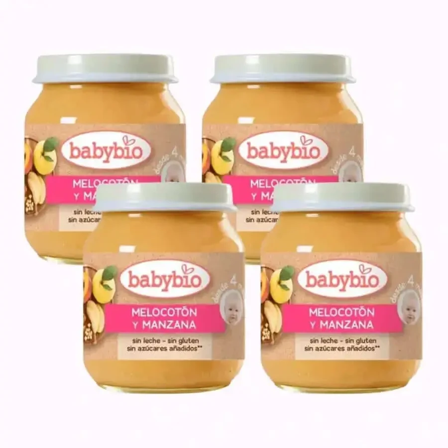 Babybio Персик-яблоко, упаковка 4 x 130 г: цены и характеристики