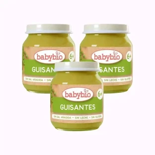 Горошок Babybio Babybio, упаковка 3 х 130 грамів