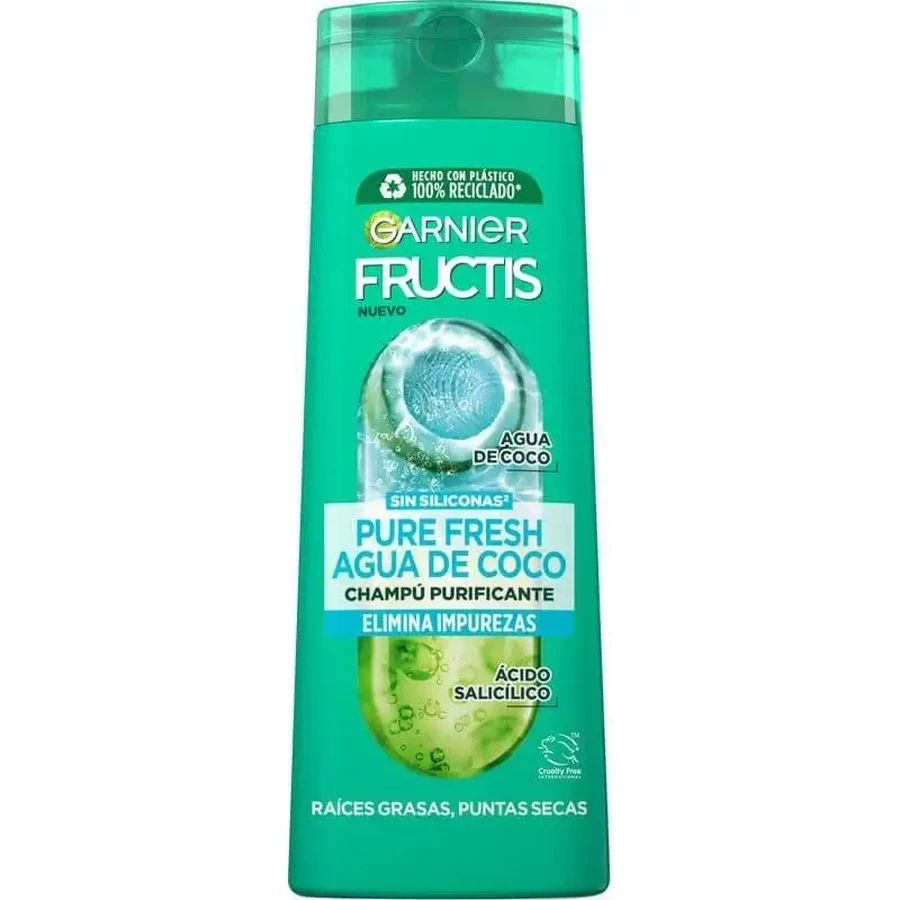 Garnier Fructis Pure Свіжа кокосова вода Шампунь для нормального волосся, з жирним корінням і сухими кінчиками 380 мл: ціни та характеристики