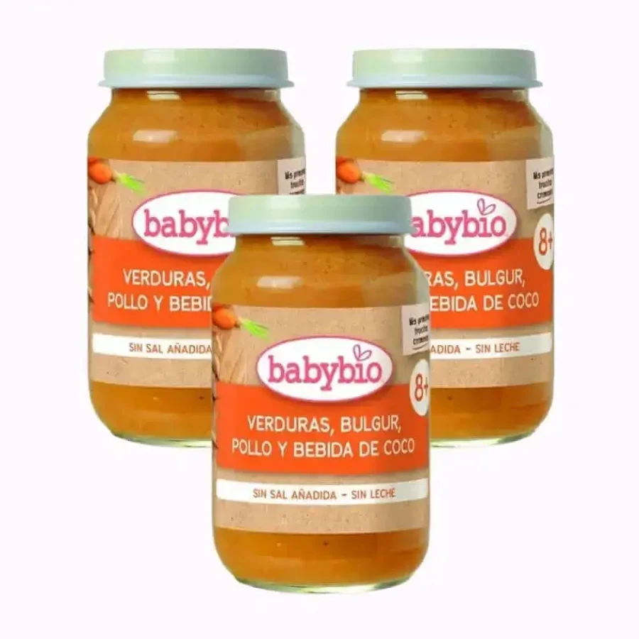 Babybio Овочі Булгур куряче м'ясо та кокосовий напій, упаковка 3 х 200 г: ціни та характеристики