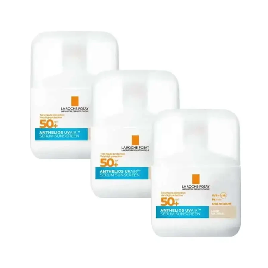 La Roche Posay Anthelios Uvair Sun Serum Spf50+ Tinted Light , 3X50 Ml: цены и характеристики