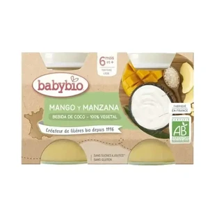 Babybio Йогурт Кокос Манго Ананас и Яблоко - 2X130 гр.